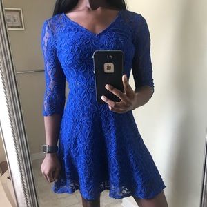 MATERIAL GIRL Sheer Blue Dress